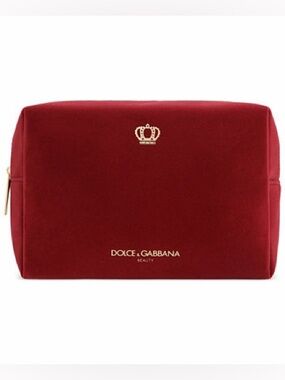 Dolce & Gabbana Beauty Velvet Cosmetic Zipper Pouch Bag